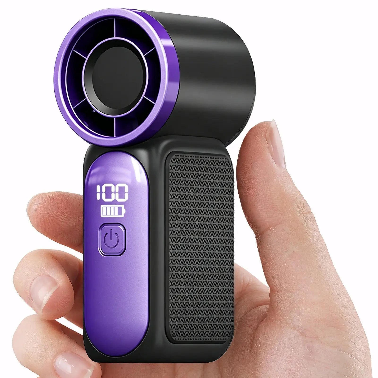 Portable Handheld Mini Fan, 6 Speeds 16900 RPM High Velocity Personal Fan with LED Display, USB Rechargeable, Mini Fan with Lanyard for Makeup, Travel, Outdoor Fan for Women Girl Gift Multifunctional