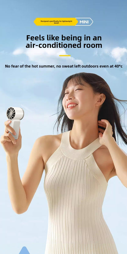Portable USB Rechargeable Handheld Fan with Digital Display