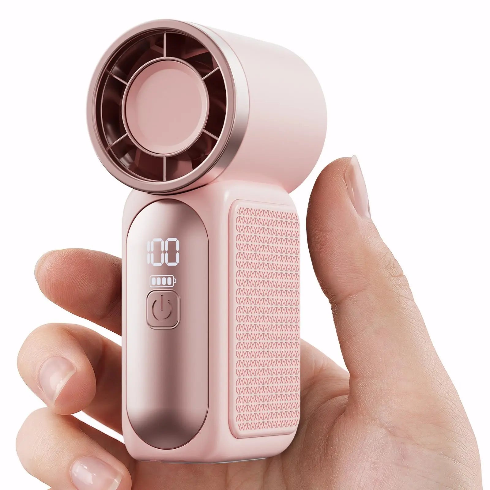 Portable Handheld Mini Fan, 6 Speeds 16900 RPM High Velocity Personal Fan with LED Display, USB Rechargeable, Mini Fan with Lanyard for Makeup, Travel, Outdoor Fan for Women Girl Gift Multifunctional